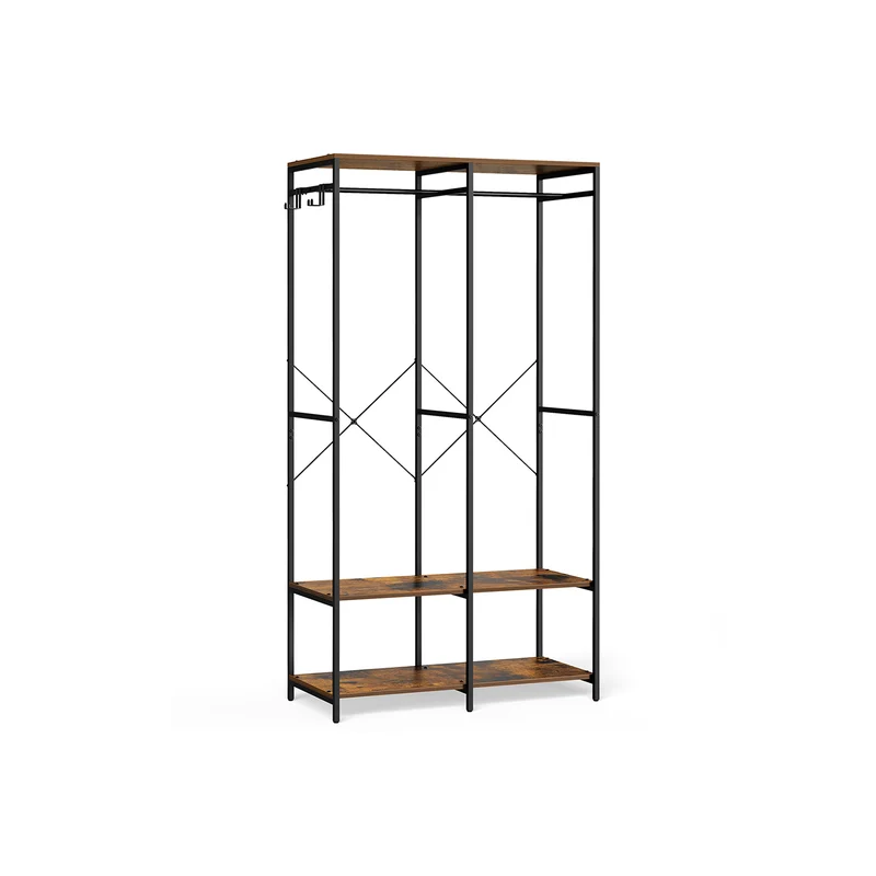 Guardaroba Portatile 40 x 141 x 180 cm Marrone Vintage