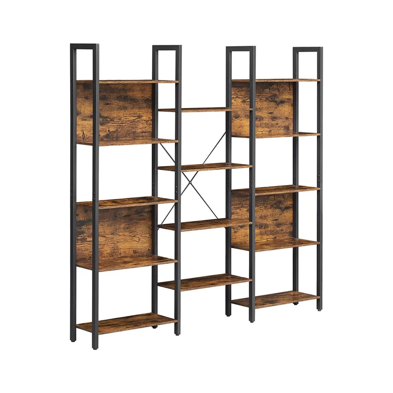Libreria Scaffale Portaoggetti con 14 Ripiani