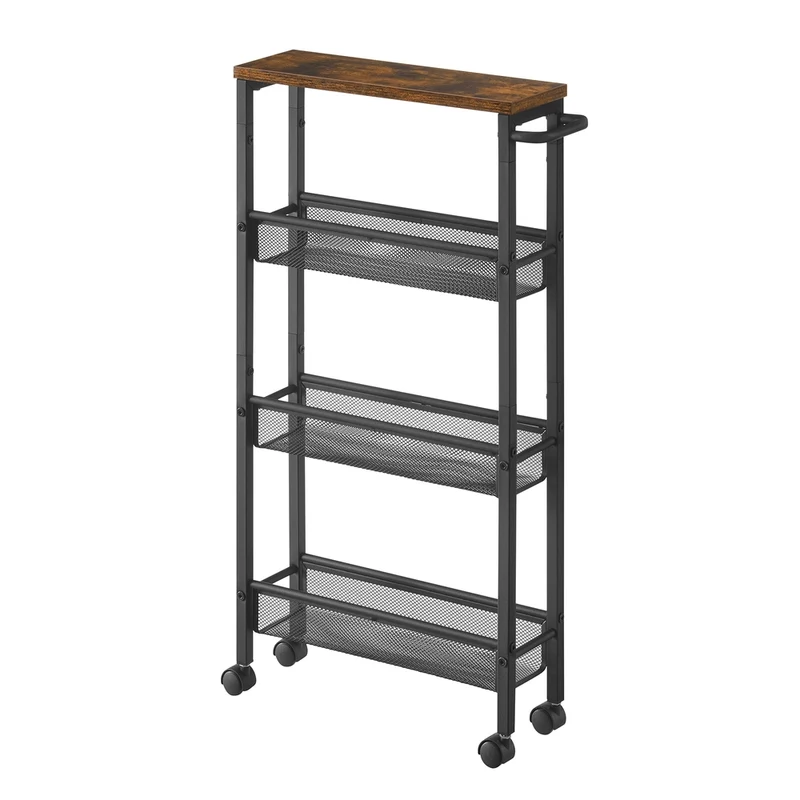 Carrello Stretto a 4 Ripiani per Cucina
