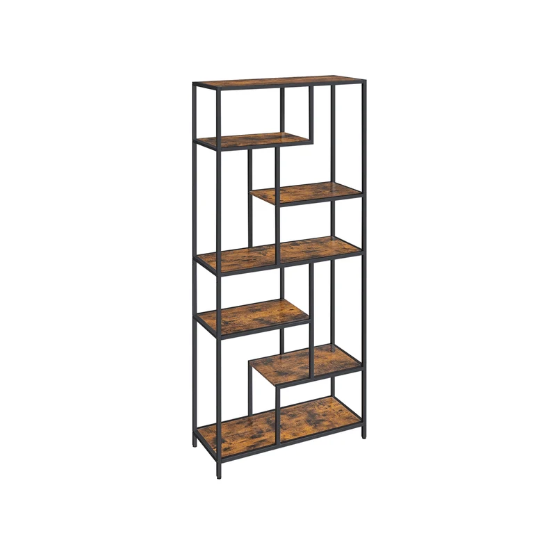 Scaffale a 5 Ripiani Libreria Marrone Vintage