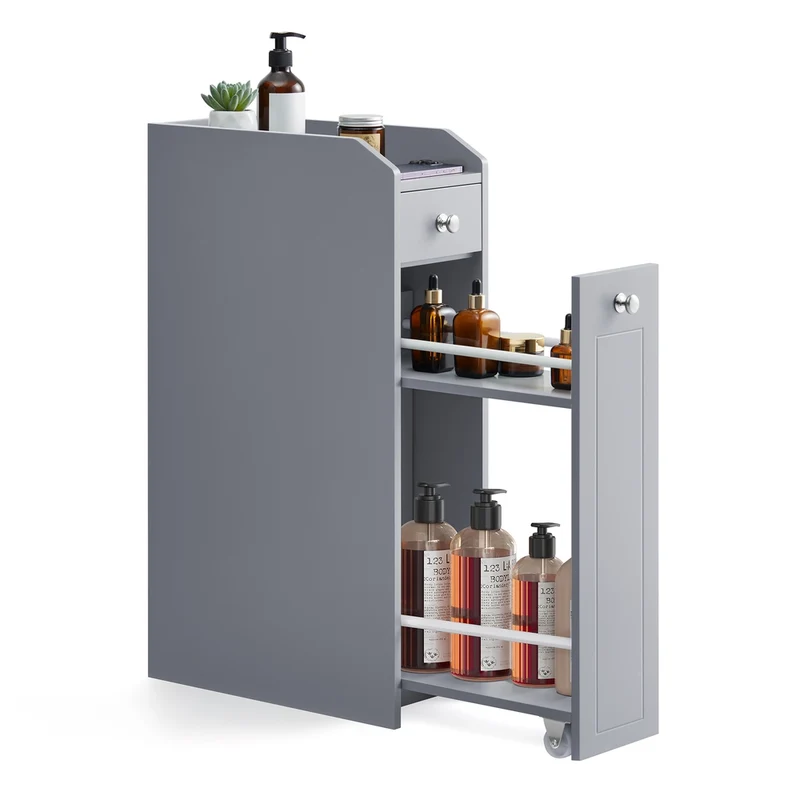 Mobile da Bagno con Cassetti Grigio Tortora