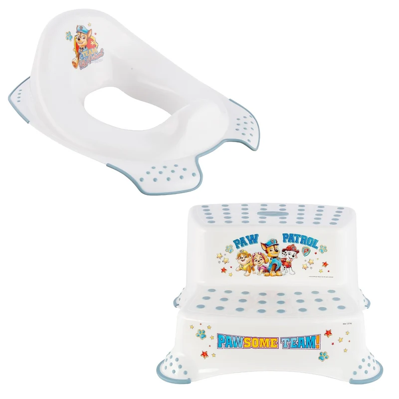 Copriwater antiscivolo Psi Patrol - Paw Patrol+ Piattaforma antiscivolo Psi Patrol, Bianco, Max 120kg