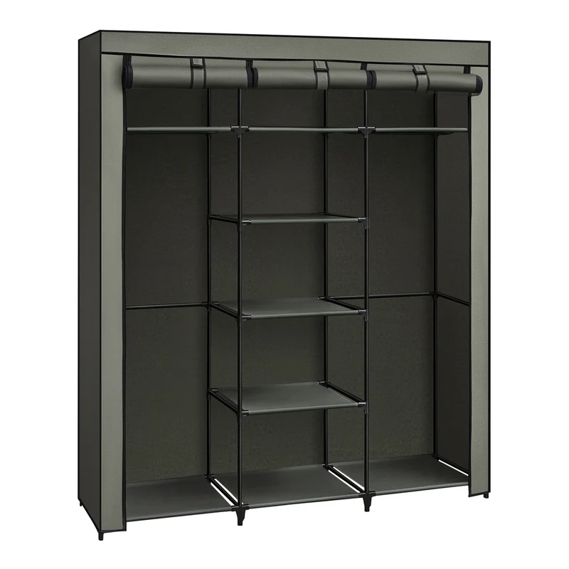 Armadio in Tessuto 45 x 150 x 175 cm Verde Salvia