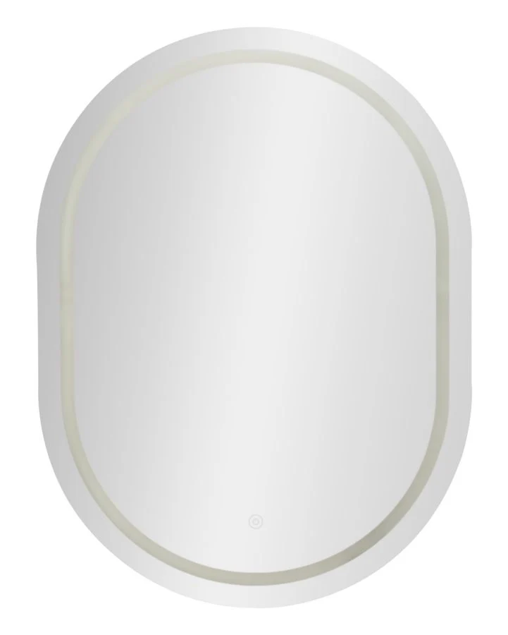 Specchio da Muro LED Simple Ovale 60x3,5x80 cm in Specchio Argento