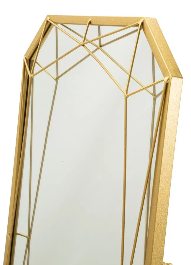 Specchio da Terra Gold 46x2x153 cm in Ferro e MDF e Specchio Oro
