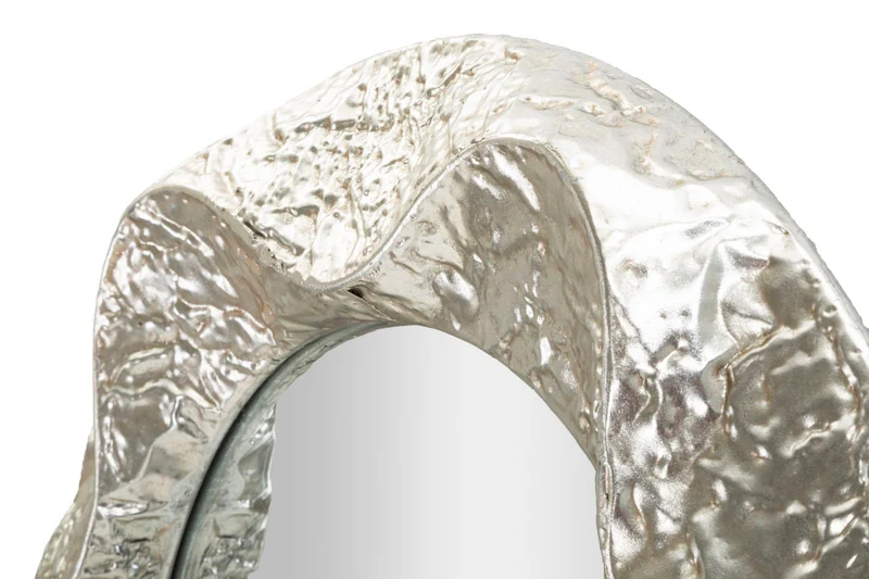 Specchio Argelux Arco 61x6,5x160 cm in Ferro e Specchio e MDF Argento