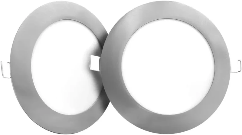 Faretti LED Incasso Tondi 12W 18W Alluminio Satinato Luce Interno Soffitto 2 pezzi