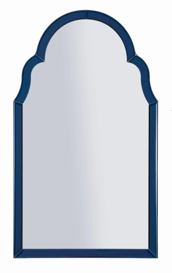 Specchio da Muro Tangeri Blu 47x1x80 cm in MDF e Vetro e Specchio Blu