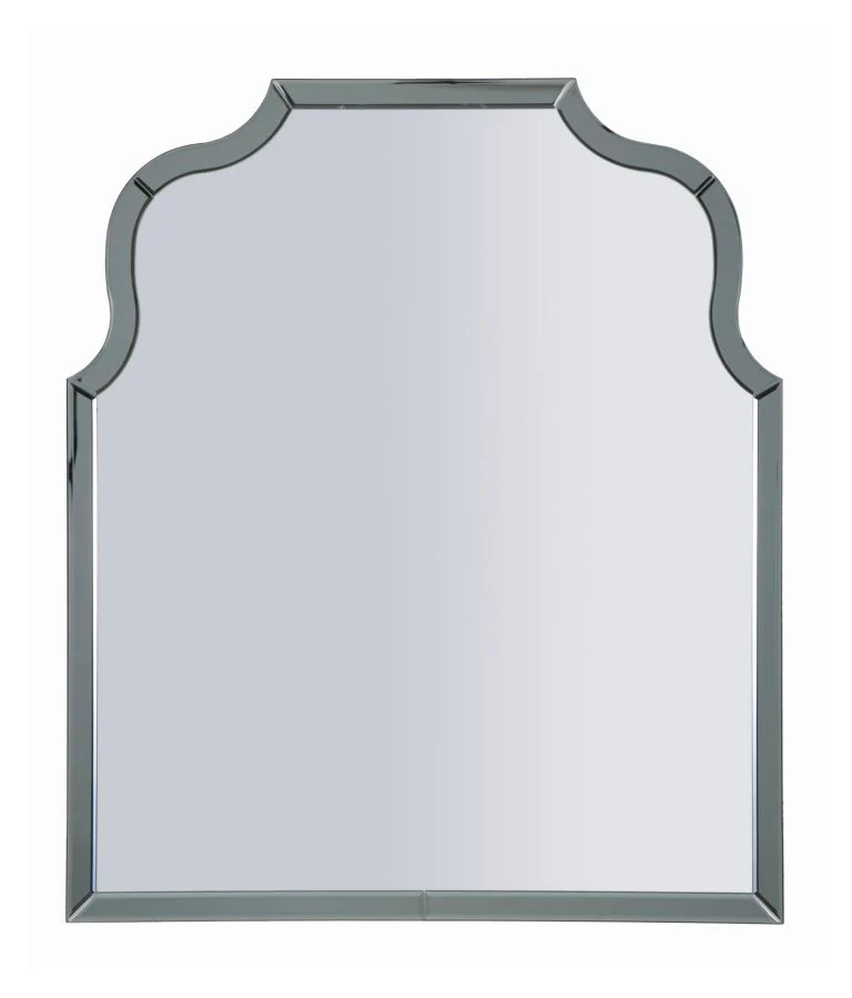 Specchio da Muro Ankara Grigio 85x1x100 cm in MDF e Vetro e Specchio Grigio