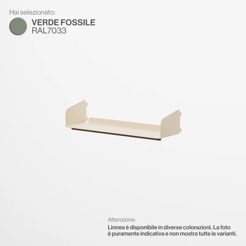 Linnea - Mensola Larghezza 60 cm - Verde Fossile