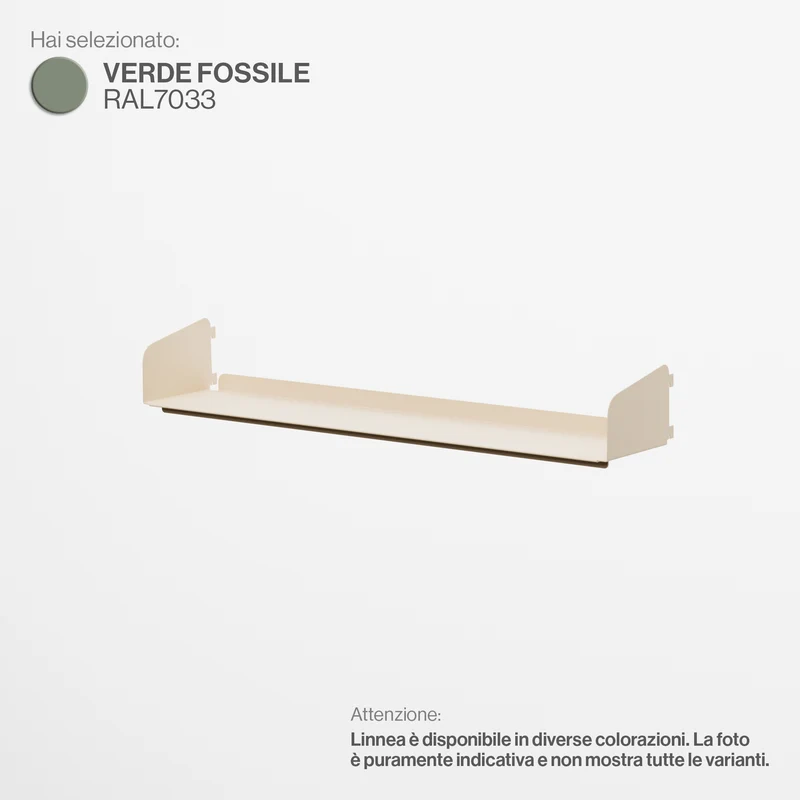 Linnea - Mensola Larghezza 90 cm - Verde Fossile