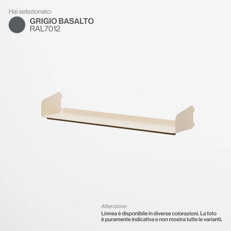 Linnea - Mensola Larghezza 90 cm - Grigio Basalto
