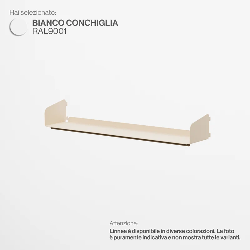 Linnea - Mensola Larghezza 90 cm - Bianco Conchiglia