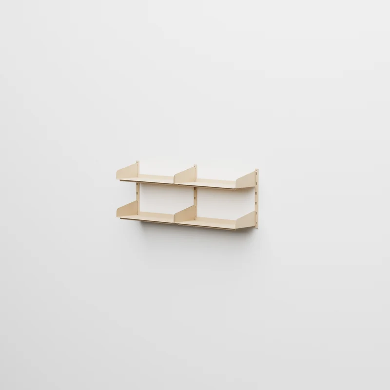 Linnea - Sistema Modulare a Parete con 4 mensole da 60 cm, Campata doppia - Beige Luxor (COD01183)