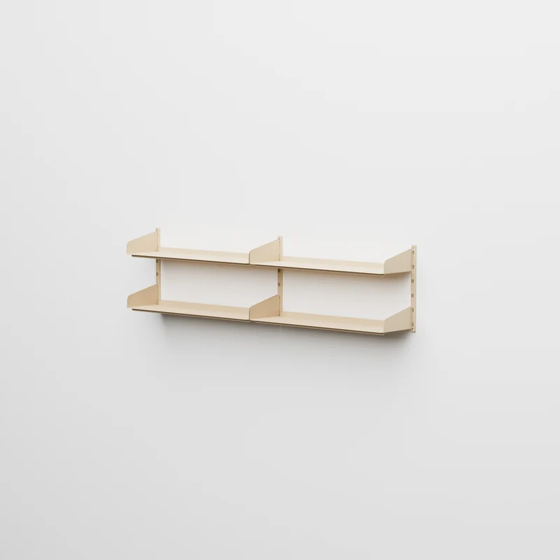 Linnea - Sistema Modulare a Parete con 4 mensole da 90 cm, Campata doppia - Beige Luxor (COD01165)