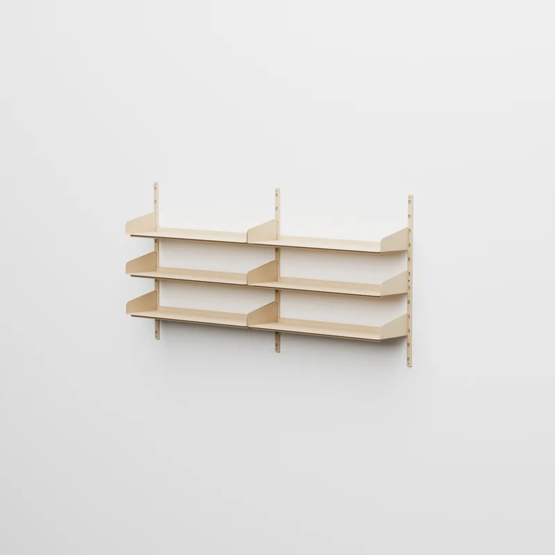 Linnea - Sistema Modulare a Parete con 6 mensole da 60 cm, campata doppia - Beige Luxor (COD01183)