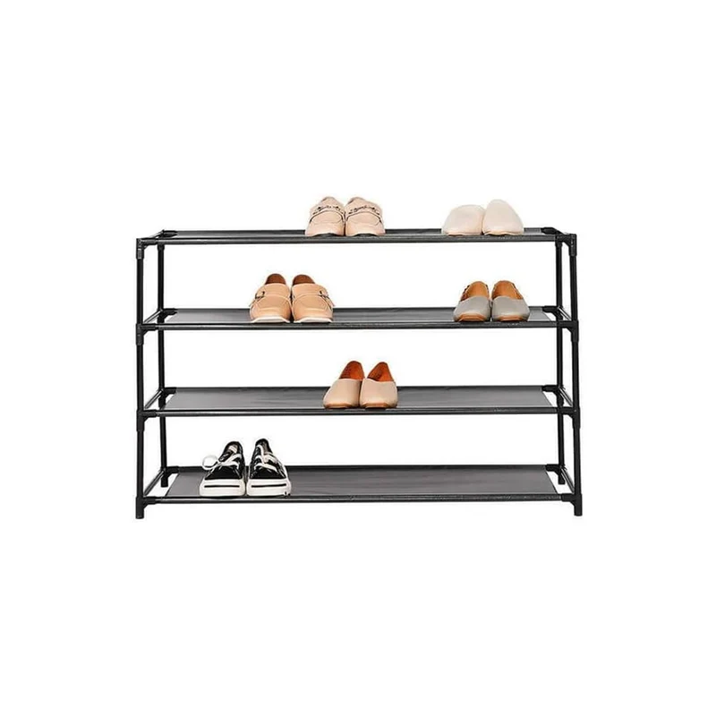 Scarpiera Impilabile A 2 Ripiani Per 9 Paia Di Scarpe 59x28x38