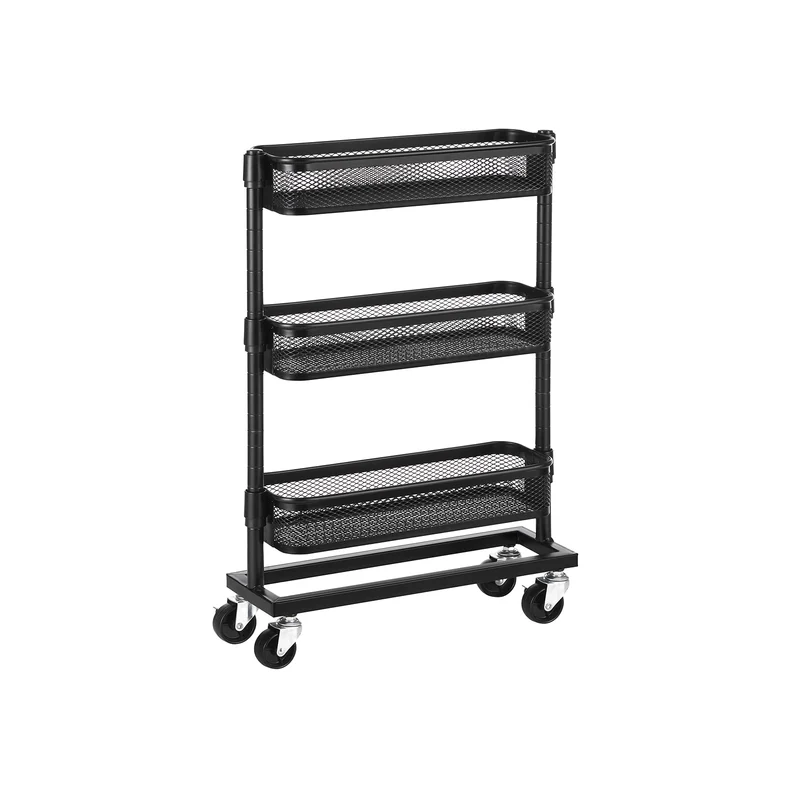 Carrello Portaoggetti Stretto Nero