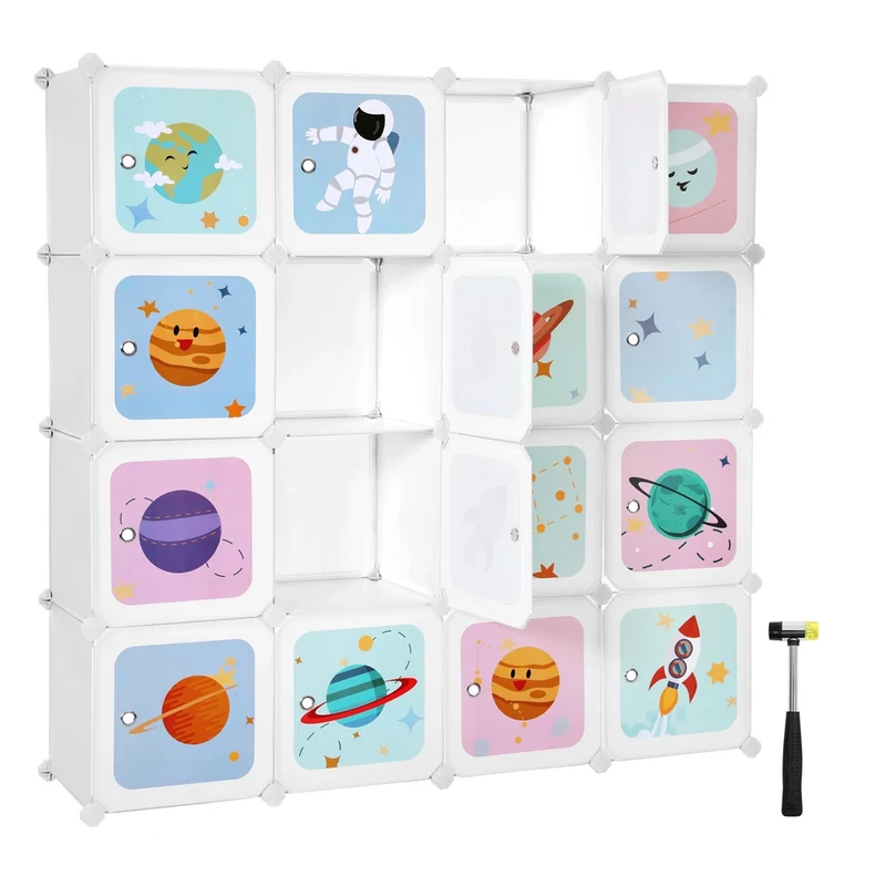 Portaoggetti a 16 Cubi per Bambini