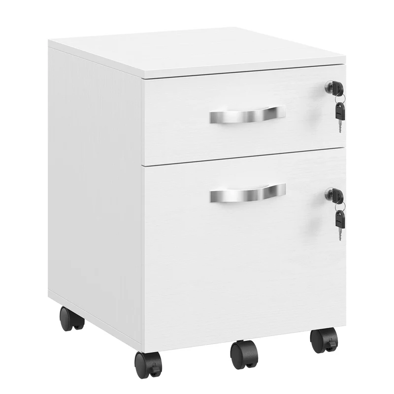 Cassettiera Mobiletto con Serratura e Ruote