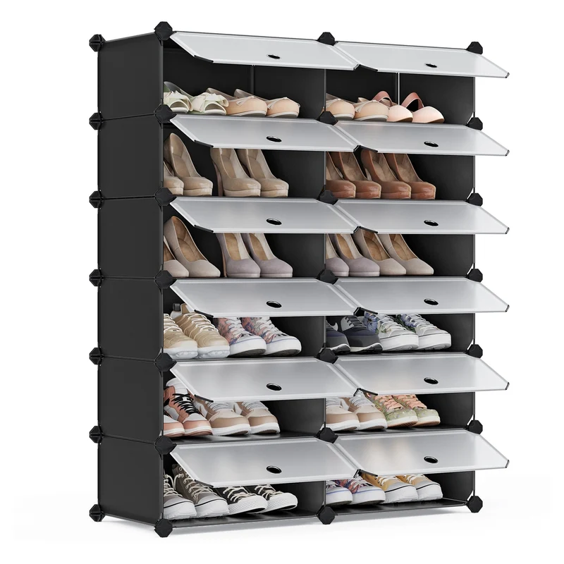 Scarpiera Componibile Scaffale Modulare con 12 Scomparti