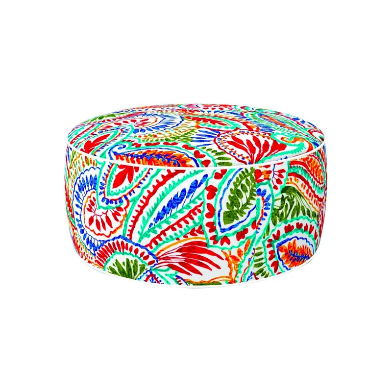 Pouf Ottoman Multicolore Sfoderabile 53cm