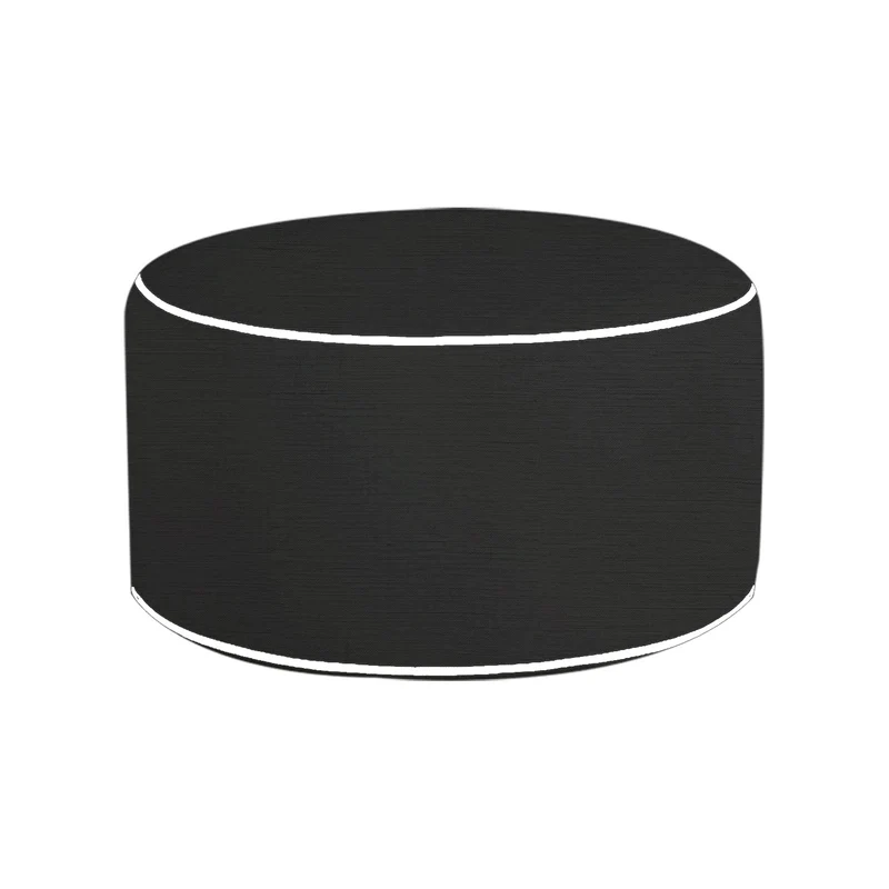 Pouf Ottoman Impermeabile Sfoderabile Nero 53cm