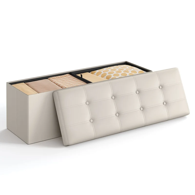Cassapanca Pouf 120 L con Coperchio a Ribalta