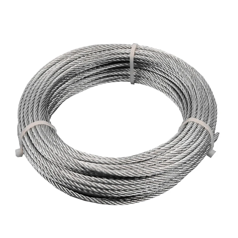 Stop Sun Cavo in acciaio zincato 3mm/20 metri, 3 rotoli 6X7+FC