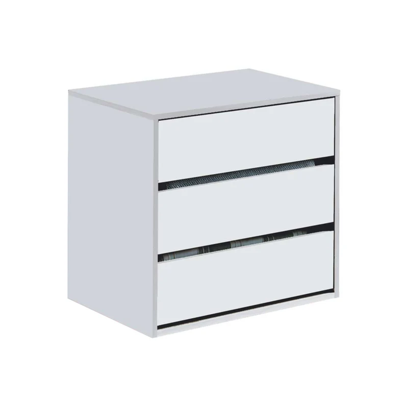 Cassettiera A 3 Cassetti In Legno 60x57x44cm