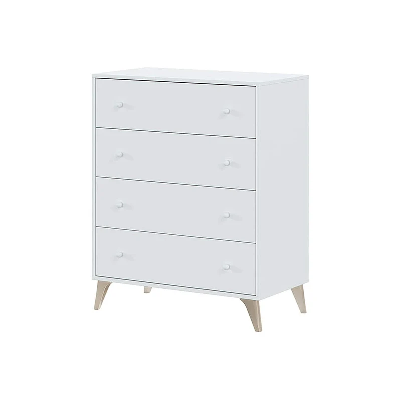 Cassettiera A 4 Cassetti Bianco 77x95x40cm