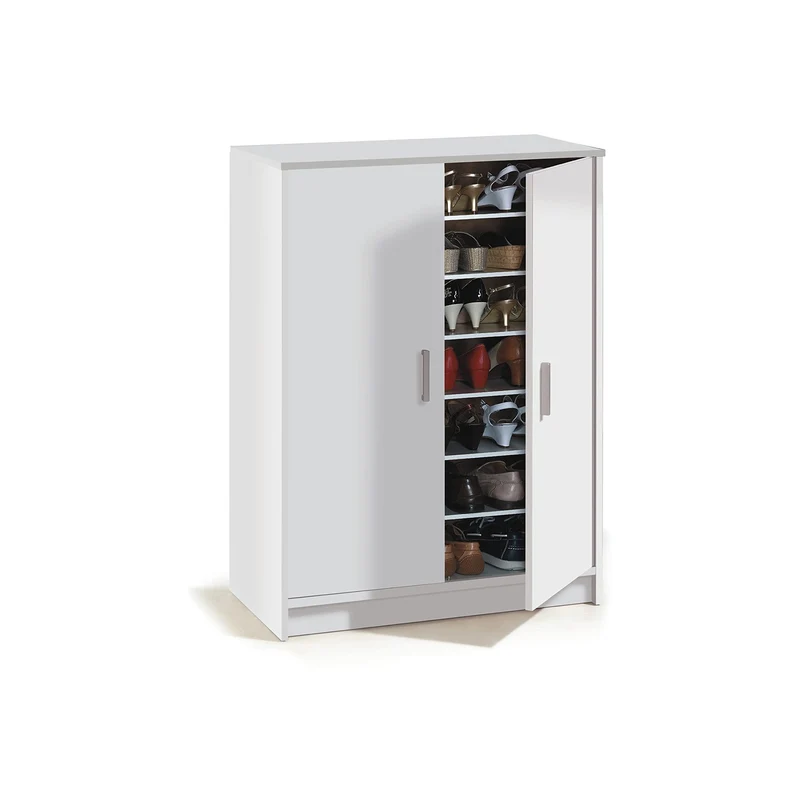 Scarpiera A 2 Ante Bianco 75x35x101cm