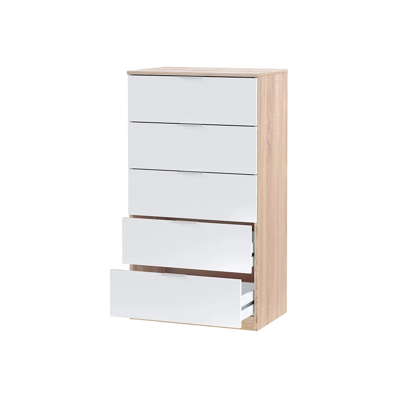 Mobile A 5 Cassetti Rovere/Bianco 60x40x110cm