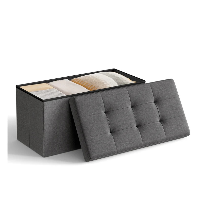 Pouf Panca Contenitore con Coperchio Sollevabile