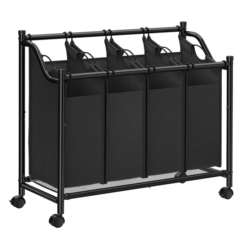 Carrello Portabiancheria con Sacchi Rimovibili per Lavanderia Camera da Letto