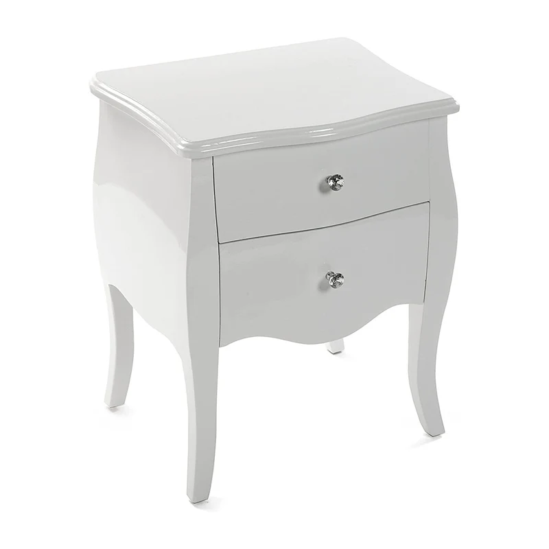 Comodino Basso A 2 Cassetti In Legno 60x39x50cm