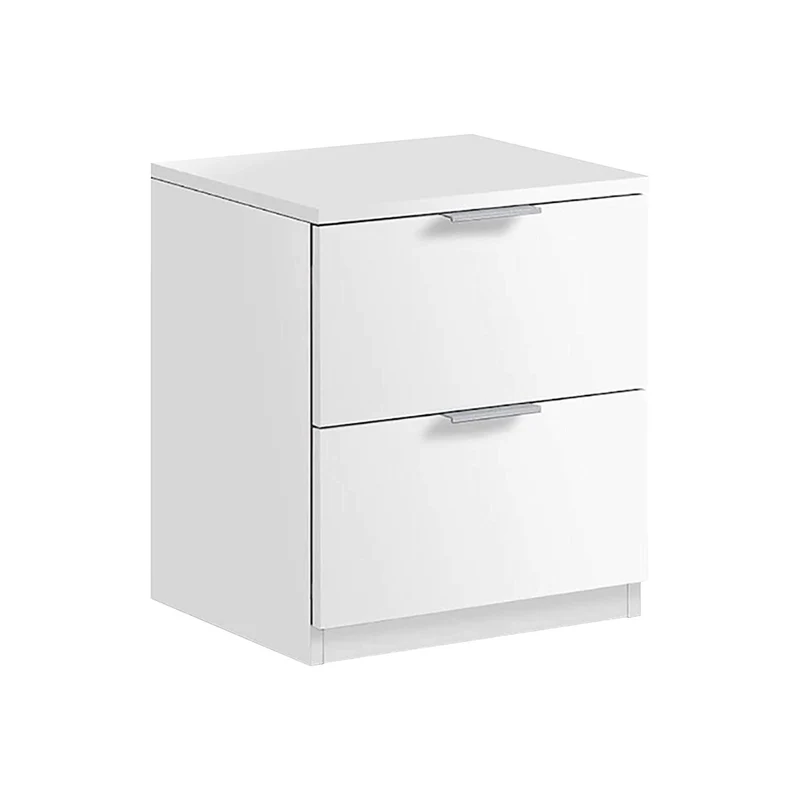 Comodino A 2 Cassetti Bianco 45x38x34cm