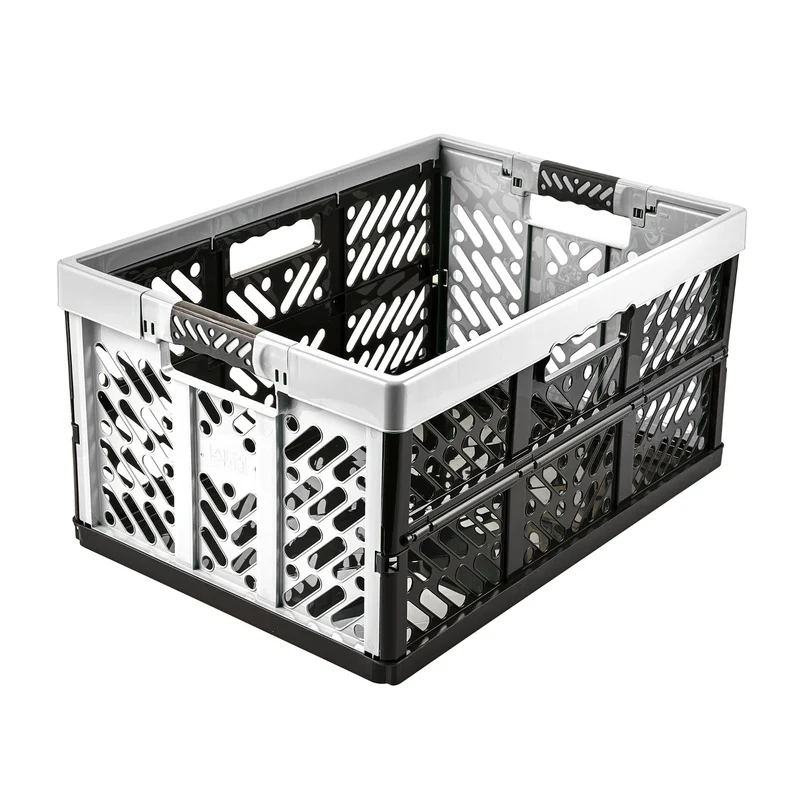 Cesto pieghevole in plastica argento chiaro Keeeper fino a 50 kg