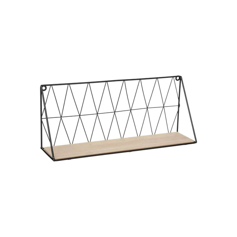 Mensola Da Parete In Legno E Metallo 48x12x20cm