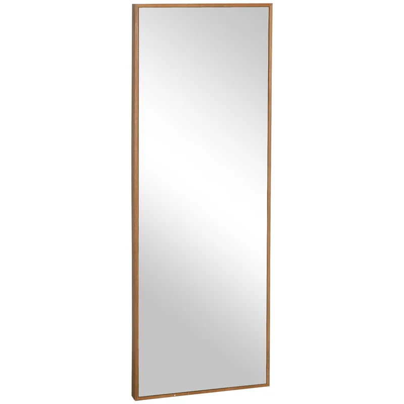 Easycomfort Specchio da parete e da appoggio in Legno di Pino con Ganci inclusi, 45x125cm