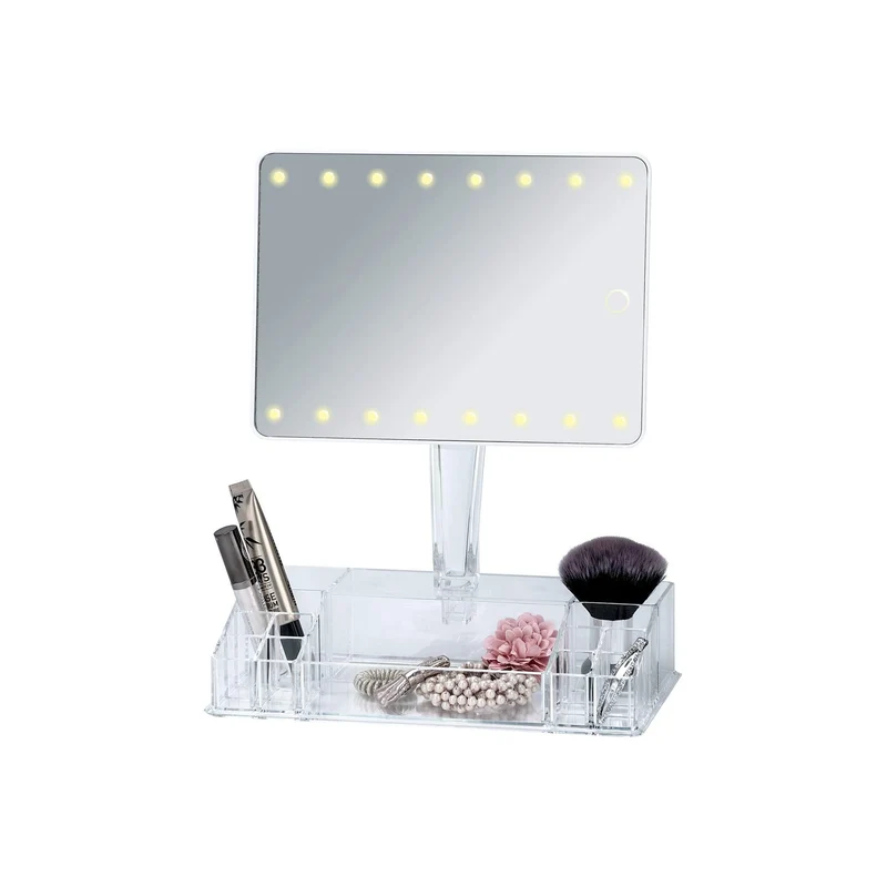 Specchio Con Luci Led Con Organizzatore