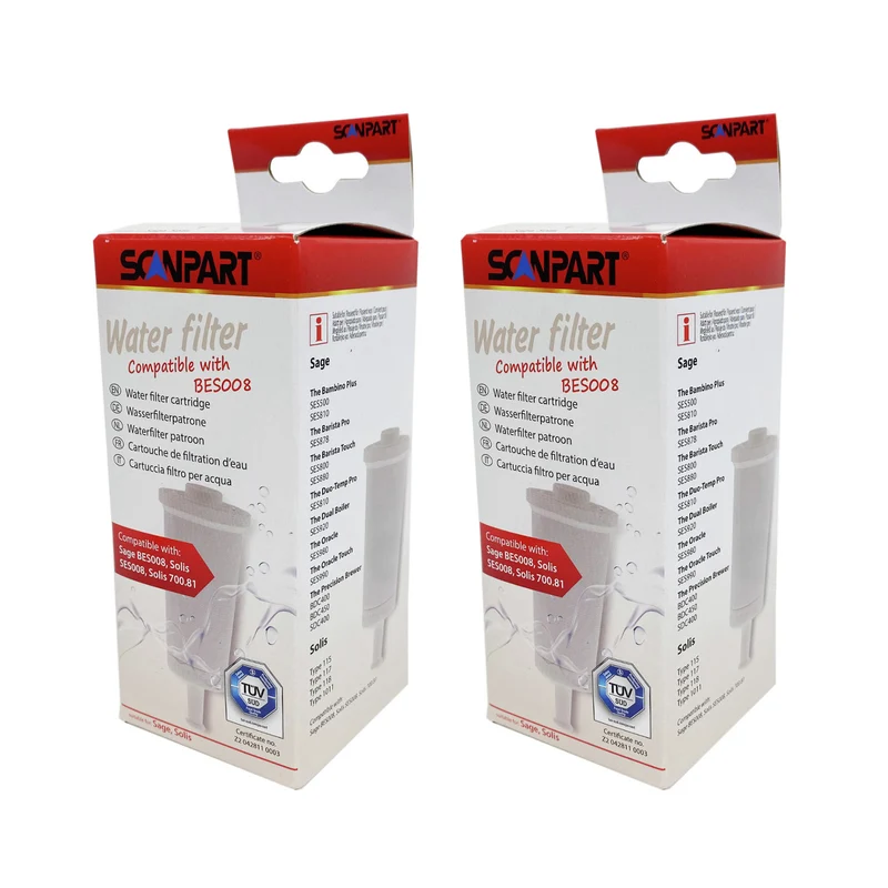 Filtro acqua per macchina da caffè Sage, ricambio BES008 Scanpart, 2 pezzi