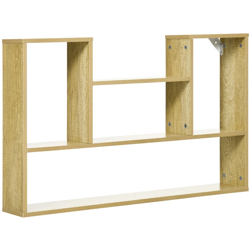 EasyComfort Scaffale in Legno Truciolato a 4 Ripiani per Soggiorno, Camera da Letto, Cucina e Ingresso, 100x15x60 cm