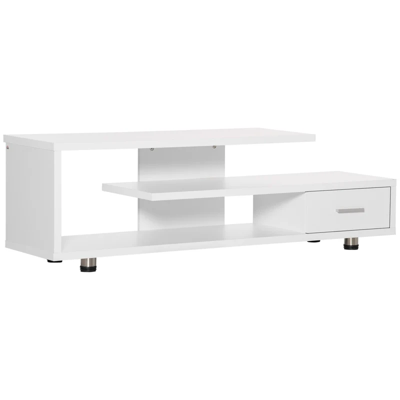 Easycomfort Mobile TV Moderno per TV fino a 45", Mobile TV Aperto in Truciolato con Cassetto, 135x35x41.7 cm