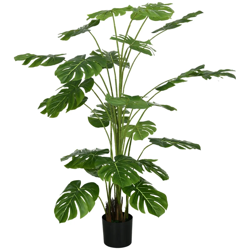 EasyComfort Pianta Artificiale Monstera Alta 180cm per Interno ed Esterno con Vaso Incluso