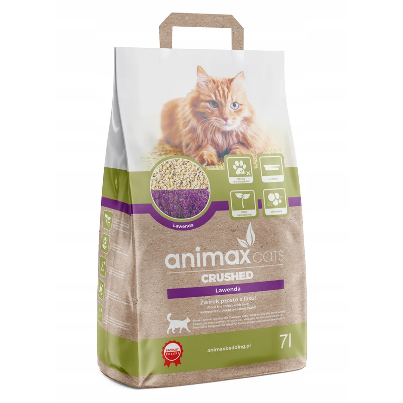 Lettiera a zolle per gatti, profumata alla lavanda, 7 litri, Animax