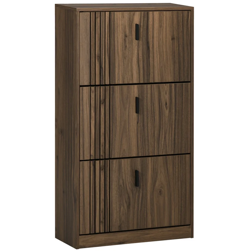 Easycomfort Mobile Scarpiera a 3 Livelli con Ripiani Regolabili per 18 Paia max, in Truciolato, 63x24x117 cm