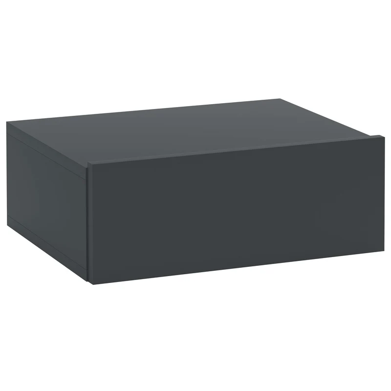 EasyComfort Comodino Sospeso Moderno con Cassetto, in Legno, 40x30x15 cm, Nero