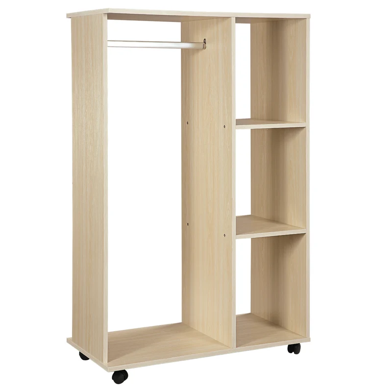 EasyComfort Mobile Aperto con Stand Appendiabiti e 3 Ripiani 80 x 40 x 128cm