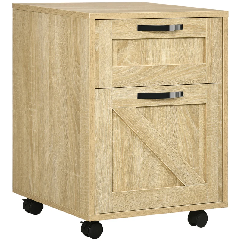 Easycomfort Cassettiera Portadocumenti per Ufficio e Studio in Truciolato a 2 Cassetti, 39x42x56 cm